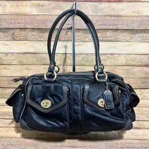 Coach Black Nylon Legacy Bag